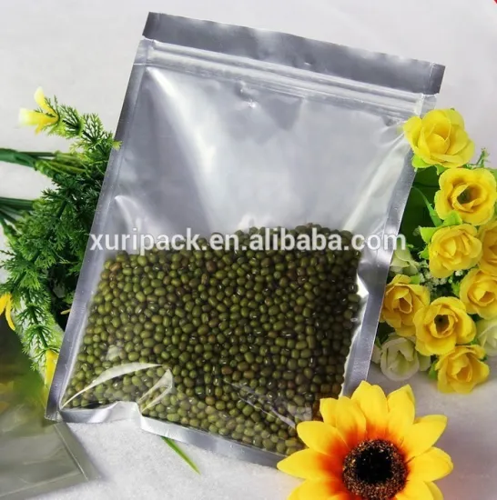 aluminum foil bag with zipper / plastic foil bag printed / heat sealed aluminum bag