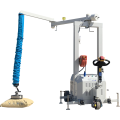vacuum tube lifter with self-propelled folding crane