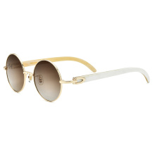 Handmade Buffalo Horn Sunglasses Vintage Round Full Frame Horn Sunglasses Supplier