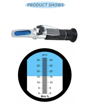 Handheld Auto Refractometer RHB-32 Brix Pure Aluminum Style