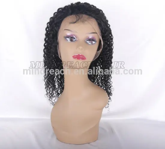 No tangle no shedding full cuticle Peruvian hair lace wig