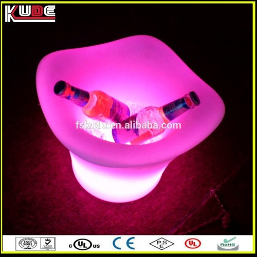 waterproof glow ice cooler/ plastic ice bucket/ led ice bucket wholesale