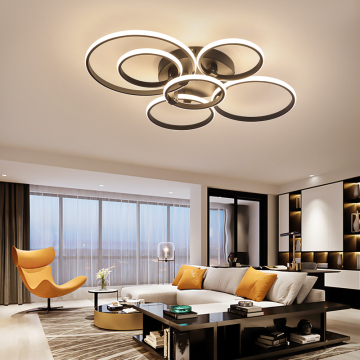Modern Dimmable LED Chandelier Lights with APP Control for Living Room and Bedroom Ceiling