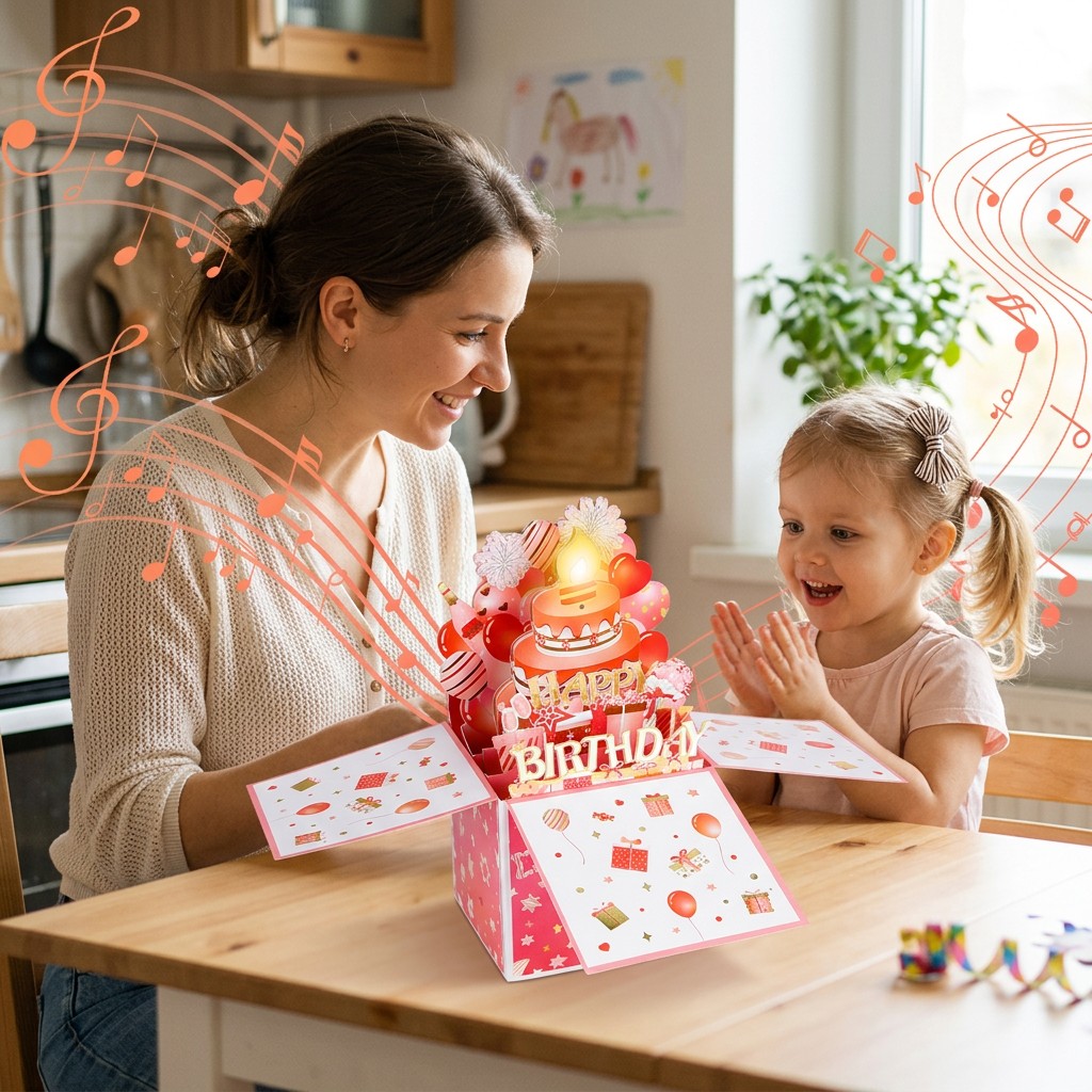 3D Birthday Music Box Card