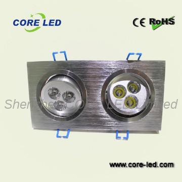 3*2W led ceiling lights