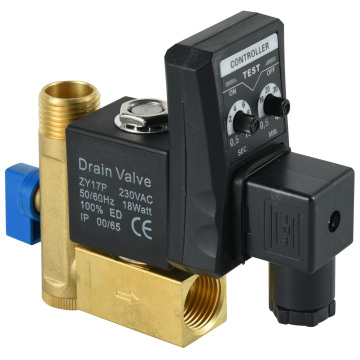 Válvula solenoide automática de 24 V con temporizador para desagüe de agua