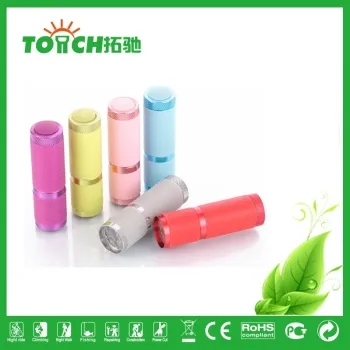9 led flashlight Dark Rubber Fluorescence super Mini LED Torch Flashlight for Promotion Aluminum alloy led lamp 1003