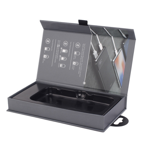 Hanger Gray Magnetic Sluiting Power Bank Packaging Box