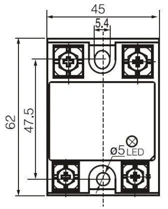 Adjustable solid state relay 90A solid state relay SSR-40VA