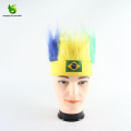 Cheering Chicken Comb Wig in Brazilian Colors