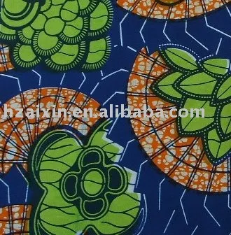 indian blue Real Wax Print Fabric with 100% cotton