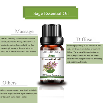 Top Sage Essential Oil 100% Natural Organic Clary Sage Oil