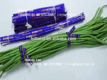 PAPER/PET Twsit Ties for fresh vegetable carrot chives used in supermarket