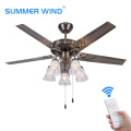 52 inch simple ceiling fan with light