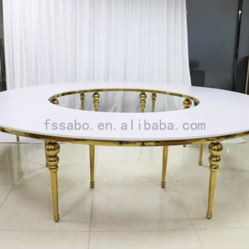 S Shape Serpentine Stainless Steel Board Board Flywood Wedding Banquet Table Satf