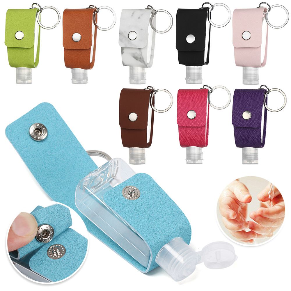 30ml Portable Reusable Travel Hand Sanitizer Bottle Shell With Keychain Bottle Hand Washing Gel Storage Bottle