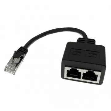 RJ45 Male to Female Molding Ethernet Splitter Extension Cable