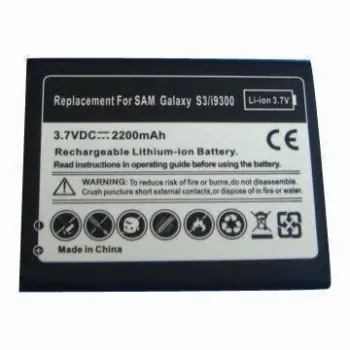 2,100mAh High Capacity Mobile Phone Battery for Samsung Galaxy S3 with HD Battery Cell