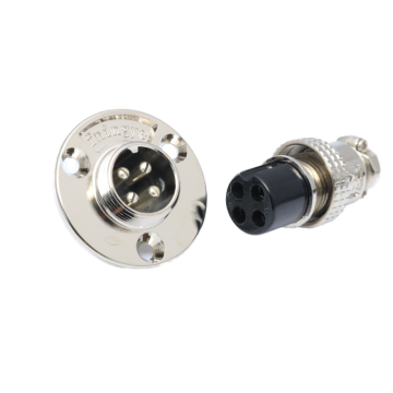 4 Pin Male and Female M16 Video Splitters with Aviation Plugs: 4 Channel Metal GX12/GX16 Female Connectors