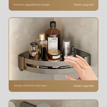 Aluminum Wall Mounted Bathroom Storage Rack