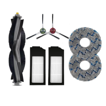 HEPA Filter and Main Side Brush Replacement for Ecovacs Deebot X1/T10/Omni Vacuum Cleaners