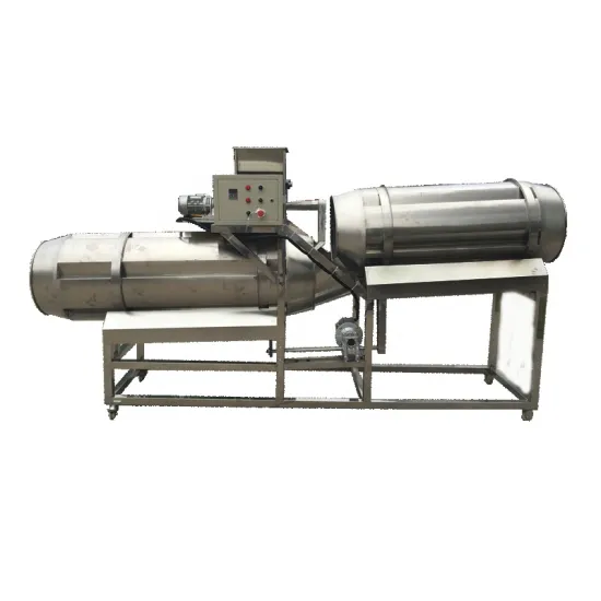 SS304 Automated Double Drum Snack Food Seasoning Equipment