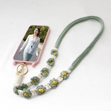Χαριτωμένο κάτοχο σήματος Boho Daisy Flower Id με ανθεκτικό λουρί λαιμού λαιμού