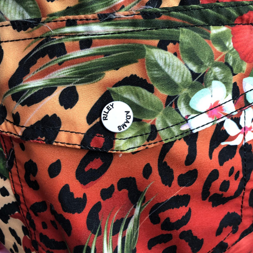 Floral Pattern Surfing Board Men Swim Shorts