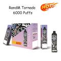 Disposable Vape Pen RandM Tornado 6000 PUFFS