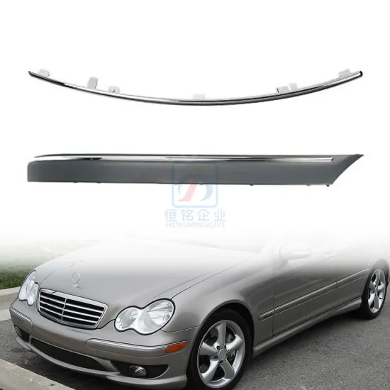 Mercedes-Benz C Class W203 Front and Rear Bumper Strip - Chrome Plastic