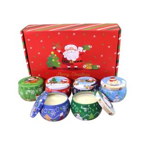 Christmas Vanilla Apple Fragrant Strong Scented Tin Candles