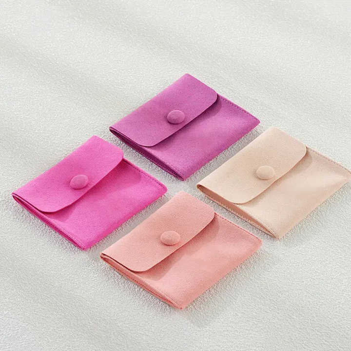 Envelope Suede Microfiber Jewelry Card Pouches