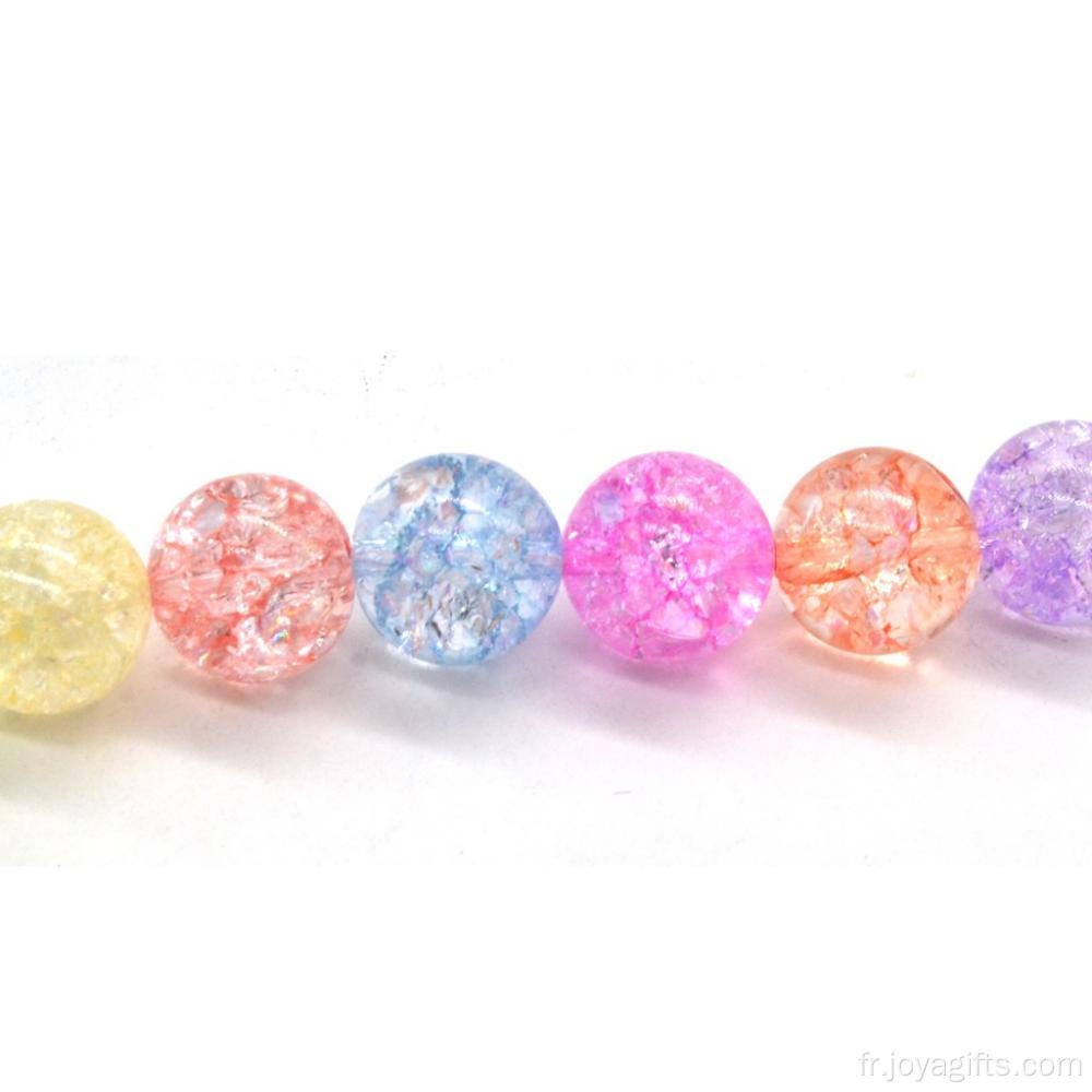 Perles de cristal transparentes irisées de 12 mm pour accessoires et parures de grossiste chinois