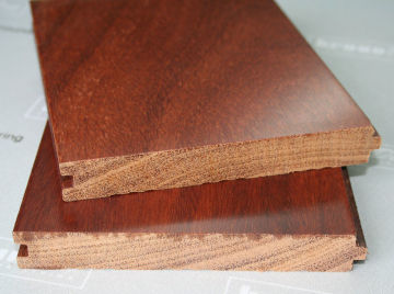 Solid  Customed Glossy Wood Flooring , Hand Scraped Wood Floors