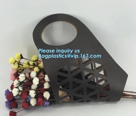 Recycled kraft paper flower sleeve custom rose flower packaging design valentine's day flower gift packing bag paper