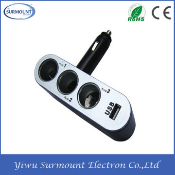3 in 1 Car Cigarette Lighter Charger Wireless Car Cigarette Lighter Triple Sockets