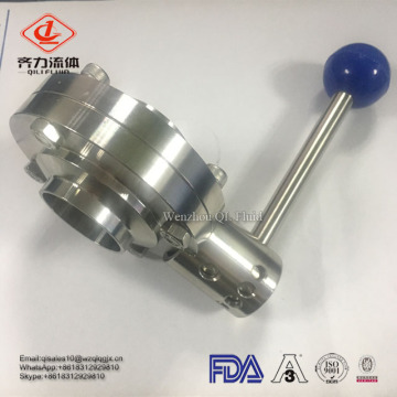 sanitary stainless steel 304/316L butterfly valve