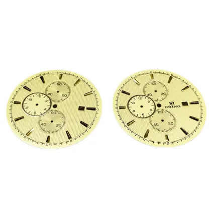 Man's Chronograph Teakwood Watch dial