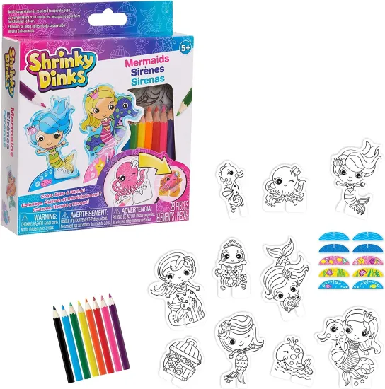 Mermaid Shrink Art Kit: The Perfect Party Craft for Fashion-Loving Girls