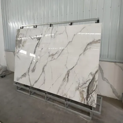 Monet Gold Polished Sintered Stone Ceramic Tiles