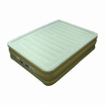 Inflatable Flocked Airbed -3 Layer with Build-in Pump