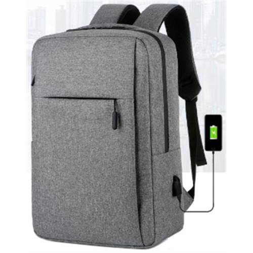 Bagpack Komputer Fabrik Nylon Oxford Kelabu