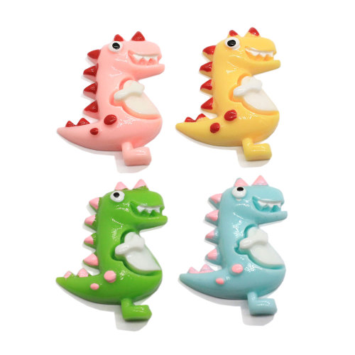 Flat Back Resin Dinosaur Cabochon Beads Kawaii Artificial Animal DIY Hairpin Ornament Children Scrapbook Making