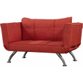 Metall Beine rot Stoff Sessel Schlafsofa