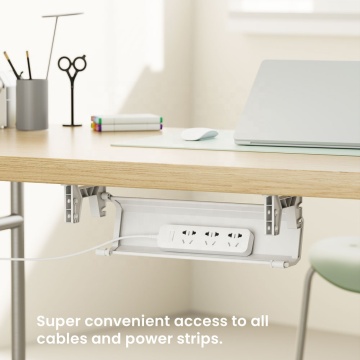 Under Desk Cable Management Tray for Office and Standing Desks