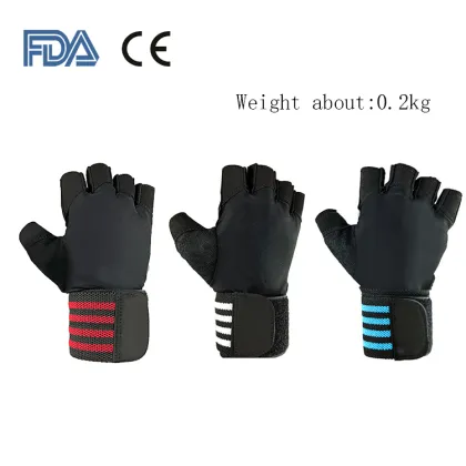 Sports fitness half-finger mesh gloves