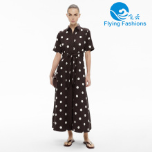 Comprar un vestido de lunares marrón para mujer