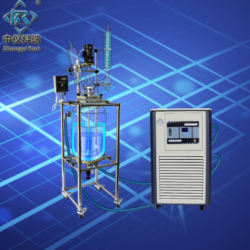 Lab mini small scale jacketed glass reactor vessel