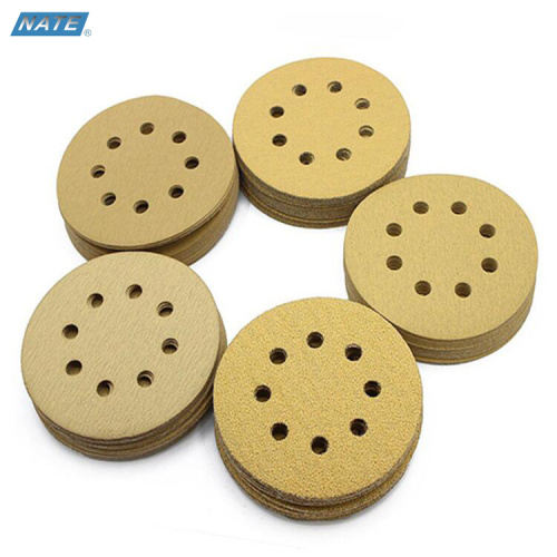 Gold Sanding Paper Discs Aluminum Oxide Gold Abrasive Sanding Paper Discs Manufactory