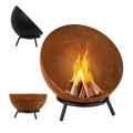 Houtskool grill corten stalen houten vuurplaats kom